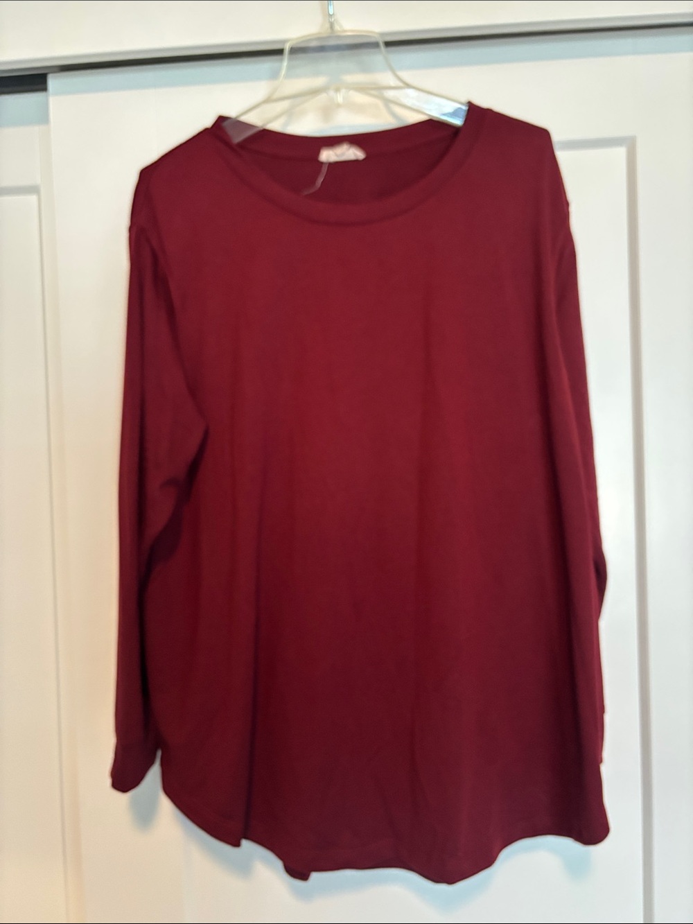 Jane and Delancey Long Sleeve Tee in Burgundy